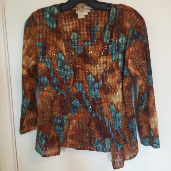 For spring & summer Alberto Makali large sleeveless top & 3/4 sleeved jacket set - Picture 1 of 8